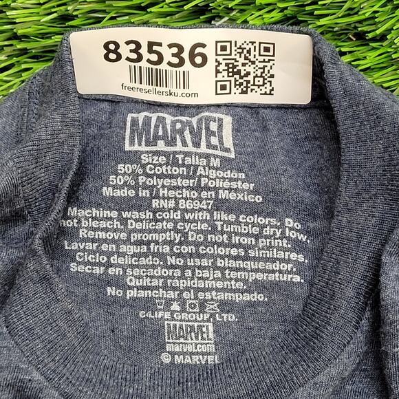 Marvel Superheroes Shirt Medium 20x26 Gray Spider-Man Comics - Picture 6 of 11